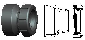 1-1/2" 1-1/4" ABS TRAP ADAPTOR H X SJ