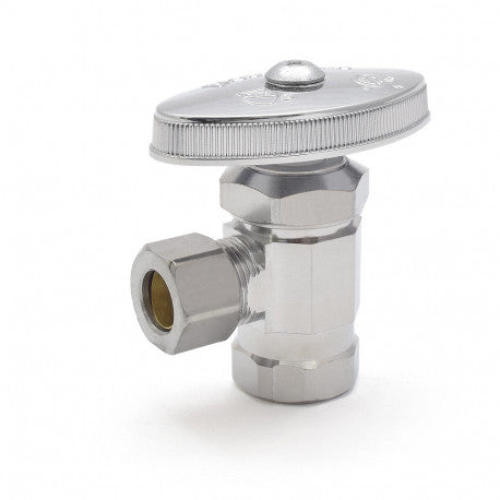3/8" FIP x 3/8" OD Compr. Angle Stop Valve (Multi-Turn), Lead-Free