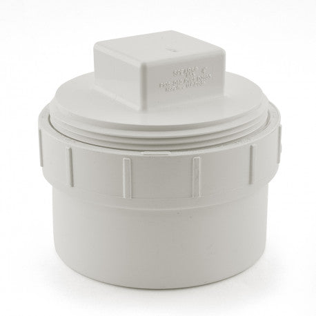4" PVC DWV Cleanout Adapter (Spigot) w/ Plug