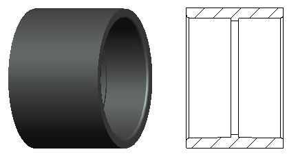 2" ABS COUPLING H X H