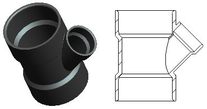 3X3X1-1/2 ABS WYE H X H X H