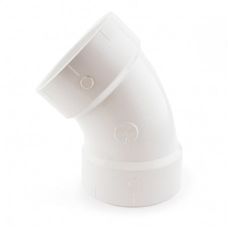 4" PVC DWV 45° Elbow