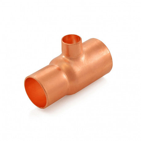 1-1/4" x 1" x 3/4" Copper Tee