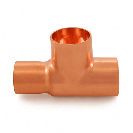 1-1/4" x 1" x 1-1/4" Copper Tee