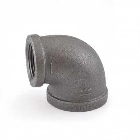 1-1/4" x 1" Black 90° Elbow